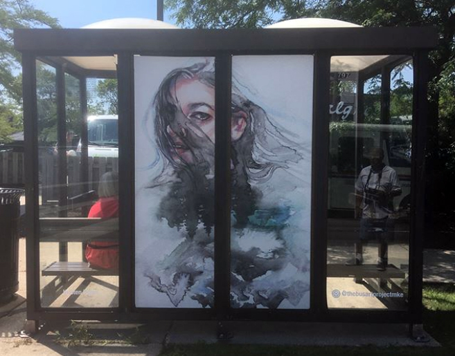Milwaukee County Transit System Bus Stop